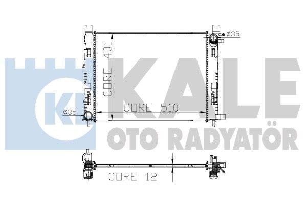 KALE OTO RADYATÖR Radiators, Motora dzesēšanas sistēma 305900